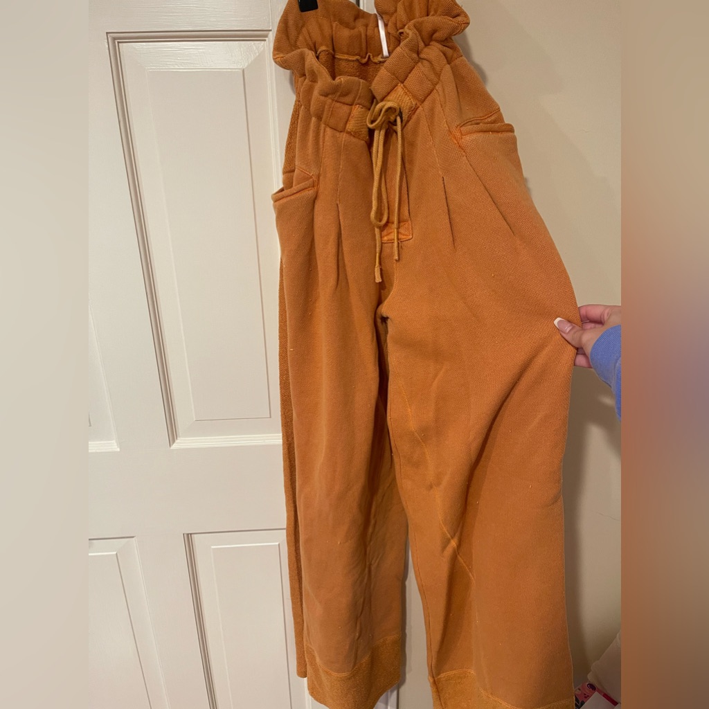 Free People Parachute Pants Orange Xs